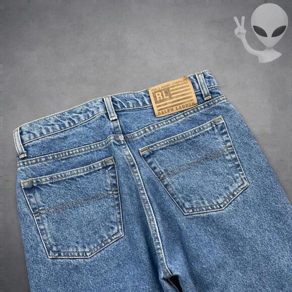 Polo Ralph Lauren Straight Leg Bootcut Jeans Size 30x32 Blue Denim Vintage - Picture 3 of 8